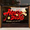 Olá2027 Feliz Ano Novo Festival da Primavera Dia de Ano Novo Decoração Adesivos Eletrostáticos para Porta de Vidro Decoração de Loja em Shopping Center Adesivos de Janela