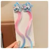 Peruca Tranças com Mechas Infantis My Little Pony Princess Desenho Animado Fofo Estrela de Cinco Pontas Adorno de Cabeça Grampo de Cabelo Trançado para Bebê Acessórios de Cabelo