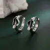 Brincos de Tarraxa Coração Preto Europeus e Americanos da Moda Argolas de Orelha Tendência Brincos de Tarraxa Personalidade Feminina Brincos de Tarraxa Femininos Design de Nicho