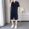 Conjunto de Duas Peças Verão 2026 Fino Casual Simples Confortável Respirável Solto Versátil Manga Curta Shorts
