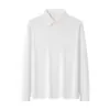 [Estiramiento Modal] Camisa Polo de Manga Larga para Hombre, Top Antibacterial 10A para Negocios Casual, Nueva Colección de Otoño, Camiseta con Cuello