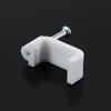 Clips para Cables de Acero Plástico Cuadrados, Clips para Línea Telefónica Blancos y Negros, 58 mm, Gran Cantidad, Excelente Precio, Clips para Cables de Acero de Alta Calidad, Clips para Arnés de Cables de Fábrica