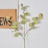 Suministro Transfronterizo de Plantas Verdes Artificiales, Hojas Doradas, Hojas de Eucalipto, Adornos de Plantas Verdes de Eucalipto, Decoraciones de Boda, Adornos Florales