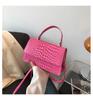 Bolsa Feminina 2023 Nova Textura Alta Textura Crocodilo Padrão Bagel Bolsa Pequena Moda All-match Bolsa Ombro Axila