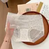 Mascarilla de Seda Helada de Verano Estilo Boxer de Cadera Grande Sin Costuras Cómodo Extendido Algodón Puro 10A Entrepierna Calzoncillos para Mujer Modelo Nuevo