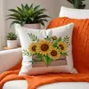 Fronha de Almofada Vintage de Girassol da Amazon para Capa de Almofada de Sofá de Casa (Sem Inserção Incluída) Fronha de Almofada Lombar para Cama de Quarto Transfronteiriça