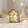 Decorações de Natal: Novos pisca-piscas de LED, casinhas de madeira pintadas, casas brilhantes, enfeites de árvore de Natal, exclusivamente para atacado transfronteiriço