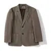 Otoño/Invierno 2026 Nuevo Top Casual Elegante Chaqueta de Traje de Solapa Única de Alta Gama Traje de Negocios Simple para Hombre Moderno
