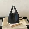 Estilo Igual de CelebridadeBAMPO Banpo Echo Cesta de Legumes Bolsa Camada Superior Couro Bovino Balde Novo Estilo Transversal de Mão