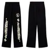 Marca Tendência High Street Europeia e Americana Hell Star Vintage Lavado Velho Casual Solto Manga Curta Moletom com Capuz Calças Terno