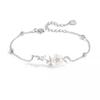 Pulsera de flores de plata esterlina para niñas, nicho de lujo ligero 2023, nueva pulsera, regalo de San Valentín para novia
