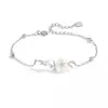 Pulsera de flores de plata esterlina para niñas, nicho de lujo ligero 2023, nueva pulsera, regalo de San Valentín para novia