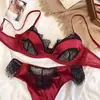 Amazon Estilo Puro Deseo Sexy Conjunto de Sujetador de Encaje Ultra-Delgado para Pestañas Que Hace que los Senos Grandes Parezcan Más Pequeños y Previene la Flacidez, Conjunto de Lencería