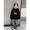 Sudaderas con Capucha de Terciopelo Estampadas para Niños y Niñas, Niños Medianos y Grandes, Otoño e Invierno Nuevas Versátiles Lindas Sudaderas con Estampado de Cachorro
