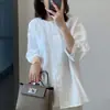 Nueva Camisa de Lino Artística Color Sólido Estilo Chino Verano Nueva Holgada Retro Botón Estilo Étnico Dividido Estilo Nacional Top