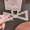 Estilo coreano grande pérola hairpin cabelo agarrar grampo de cabelo para trás da cabeça ins cyber celebridade clipe feminino verão acessórios de cabelo tubarão clipe
