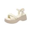 Sandalias Romanas de Suela Gruesa para Mujer, Estilo Nuevo de Verano 2026, Versátiles y Sencillas, con Correas Cruzadas y Hebilla, Chanclas Abiertas