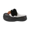 Pantuflas de Felpa de Gatito de Dibujos Animados Algodón para Mujer Otoño Invierno Estrellas Lindas Suela Gruesa Punta Cerrada Pantuflas de Interior para el Hogar Antideslizantes Cálidas