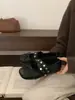 Primer Encuentro con los Zapatos Bajos Estilo Ballet Redondos Vintage para Mujer, Combinados con un Vestido, Nuevo Modelo 2025 con Lazo Zapatos de Hada Mary Jane