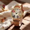 Popular Transfronterizo para Mujer Casual Correa de Cuero con Textura de Madera Esfera Digital Grande Reloj Rayado Retro Reloj para Estudiantes para Mujer