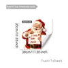 Búho de Santa Claus Navideño Luces de Colores Pegatina para Ventana Decoración del Hogar Pegatina Electrostática Visible por Ambos Lados