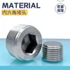 Tengxin Plug de Aço Inoxidável 304 Rosca Externa Sextavado Interno Cabeça de Tubo de Rosca Externa Tampa de Passa-Muro 4 Pontos 6 Pontos