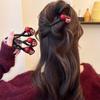 Presilha de Cabelo Torcida Vermelha Ankora Feminina Sensação de Alta Qualidade Fofa Novo Estilo Presilha Garra de Uma Palavra Traseira Cabeça Cabelo Presilha Tubarão para Crianças