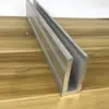 Barandilla de vidrio para escalera con ranura en U preincrustada en el suelo, barandilla de vidrio sin marco para balcón exterior simple con canal de aluminio montado en superficie