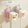 Soporte de pared para cepillo de dientes y vaso, estante de pared para vaso de enjuague bucal, almacenamiento de cepillo de dientes eléctrico, colgador de vasos de dientes para baño del hogar