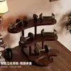 Estante de Almacenamiento para Portavasos de Escritorio Estilo Escalera Multicapa para Hogar Sala de Estar Sala de Té Organizador de Vasos Estante de Exhibición Curvo