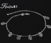 Joyería de verano amor tobillera estrellas retro plateado plata femenina coreana linda fábrica al por mayor tobillera de estrellas de calabaza
