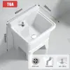 Fregadero de Cerámica para Fregona de Balcón, Cubeta para Fregona de Piso, Fregadero de Pie para Fregona Doméstica de Baño
