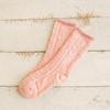 C826 Calcetines Infantiles al por Mayor Retro Colores Bloqueados Primavera y Verano Calcetines Gruesos de Hilo Algodón Calcetines Cortos Simples para Niños y Niñas