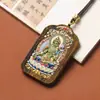 Colgante de Madera de Águila Wushi Pai Tara Verde Pintura de Colores Adorno de Placa de Madera Madera de Imitación de Madera de Águila Artesanía de Madera Cultural y Creativa Personalizada