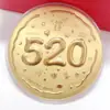 Ouro Puro 999 Bolo de Ouro Grande Peça de Ouro Enfeites para Esposa, Presentes Práticos de Feriado, Presentes para o Dia da Deusa 520 Dia dos Namorados