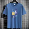 Fabricante Direto Xiamen Camiseta de Verão Masculina Estudante Fina Slim Manga Curta Versátil Gola Redonda Manga Curta Tendência Roupas Novas