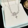 Collar Colgante de Circonita Estrella Dulce Fresco Versátil Exquisito para Mujer Lujo Ligero Temperamento de Gama Alta Estilo Vacacional Cadena para Clavícula