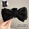 Escape Princess Headwear Preto Dupla Face Big Bow Grab Clip Acessórios para o Cabelo Elegante Cabeça Shark Clip Hairpin Mulheres