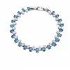Pulsera con cierre de óvalo de circonita, sensación de lujo discreto de alta gama, exquisita y elegante, joyería versátil para el día a día al por mayor