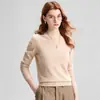 Nuevo suéter corto de punto para mujer, estilo coreano, color liso, manga larga, cuello semi-alto, para otoño e invierno