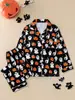 Conjuntos de Pijama de Manga Larga para Mujer, Seleccionados Cuidadosamente, Estilo Europeo y Americano, para Primavera y Otoño, Ropa de Casa Casual con Cuello, Corte Holgado, Venta al por Mayor