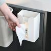 Soporte para pañuelos de cocina, caja para pañuelos higiénicos, soporte para pañuelos, caja para pañuelos colgante, estante de almacenamiento de esquina sin perforaciones para inodoro