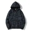 Cárdigan sudadera para hombre, venta de liquidación de marca de moda, colección de otoño para hombre, top con capucha camuflaje talla grande, chaqueta casual