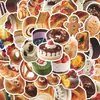 50 Piezas de Pegatinas Transfronterizas de PVC para Pasteles y Comida para Decoración de Diario DIY, Cuaderno, Juego de Maletas al por Mayor