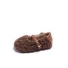 Sapatos Peludos para Meninas 2026 Outono e Inverno Novo Estilo Sapatos Duplos de Algodão Sapatos Quentinhos para Bebê Estilo Coreano Sapatos de Princesa Sapatos para Crianças Pequenas