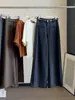 Calça de Terno Feminina Nova Outono 2026 de Cintura Alta e Perna Larga, Elegante para o Trabalho, Solta de Perna Reta, Drapeada, Comprimento Total, Casual