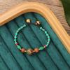 Pulsera de Piedra Natural Estilo Étnico Tibetano Nuevo Retro Simple Personalidad para Hombre y Mujer Serie Cuentas Nepalés Tejida