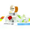 Pulseras desechables de papel térmico imprimibles para parque de atracciones, boletos para sala de exposiciones, registro de conferencias, pulseras de identificación verdes impermeables