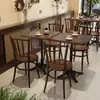 Mesa y Sillas de Cafetería Retro Combinación Mesa y Sillas de Comedor para Pastelería de Postres Restaurante del Oeste Americano Mesa y Sillas de Madera Maciza Comercial
