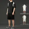 Conjunto de Traje 2026 para Hombres y Mujeres, Nuevo Estilo de Verano Holgado Ropa Deportiva con Mangas Cortas y Shorts, Completo con un Conjunto Completo de Marcas de Moda Tendencia
